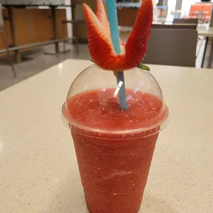 Strawberry lemonade slush!