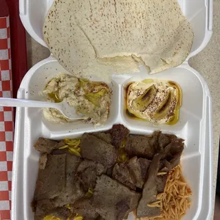 Beef shawarma plate