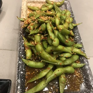 Spicy Garlic Edamame