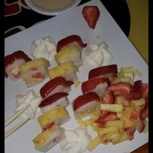 a plate of food on a table