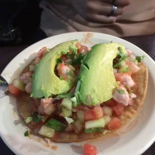 Tostada de ceviche