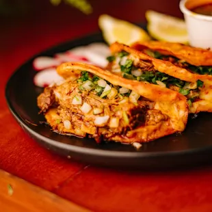 a plate of food on a table