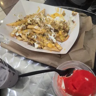 Garlic fries with garlic just thrown on fries