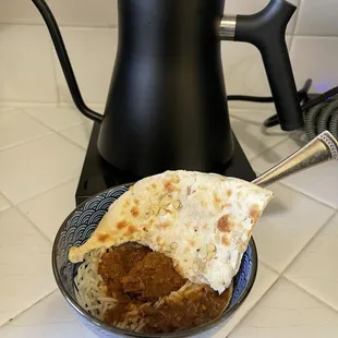 Lamb Rogan Josh w/Basmati Rice &amp; Garlic Naan