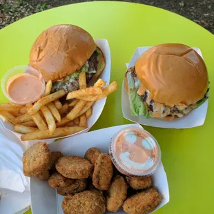 To Guac-ing Dead, Fries and Pickles. See the happy face