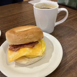 Egg, Cheese, Bacon. Americano