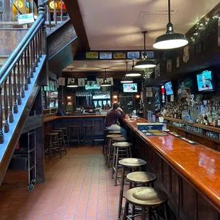 a man sitting at the bar