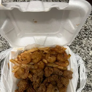 the inside of a styrofoam container