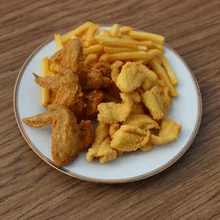 Wings and catfish nuggets