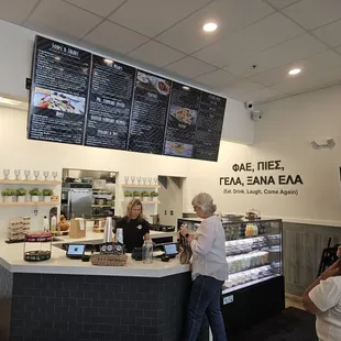 Order counter and Deli Case. Plus the nice young lady with a good sense of humor...