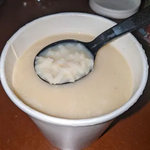 Avgolemono soup, to go