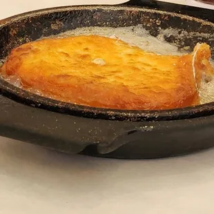 Flaming cheese