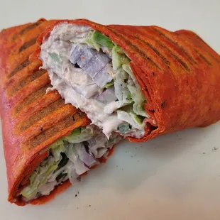 Grilled Tuna Roasted Red Pepper Wrap