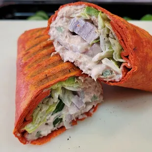 Grilled Tuna Roasted Red Pepper Wrap