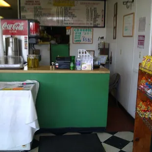 the inside of a restaurant