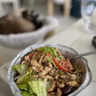 a bowl of salad