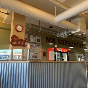 the inside of a restaurant