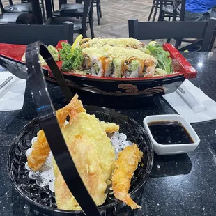 Shrimp and Shrimp&amp;Vegetable Tempura
