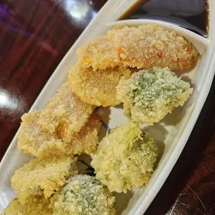 Tempura vegetables appetizer