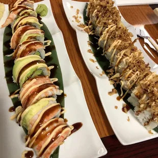 Left: Carolina Roll    Right: Crunchy Texas Roll