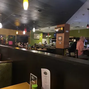 interior, sushi and sashimi