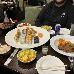 sushi, sushi and sashimi, sashimi, food