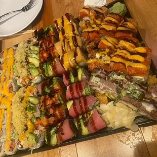 Sushi roll assortment