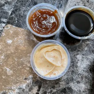 The delicious sauces