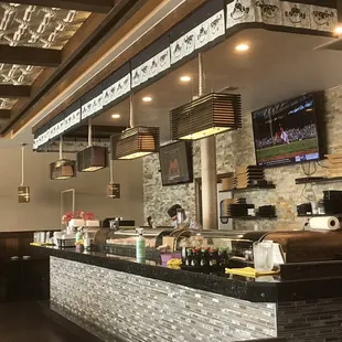 Sushi bar prep area