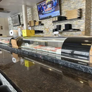 interior, sushi and sashimi