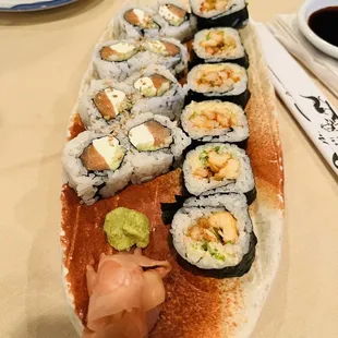 Philadelphia Roll and Cajun Roll. Both were ok.