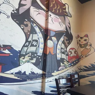 Decor inside the restaurant.