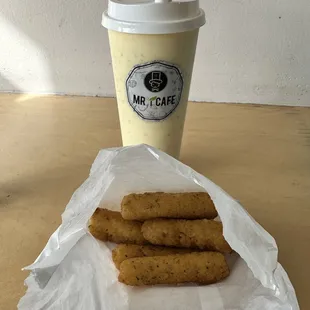 Mango Pomelo Sago and Cheese Sticks