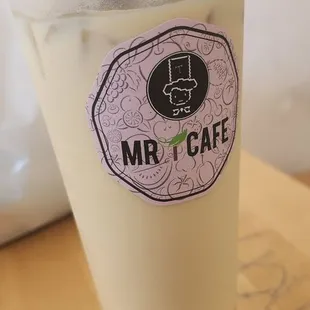 Jasmine Milk Tea with less boba