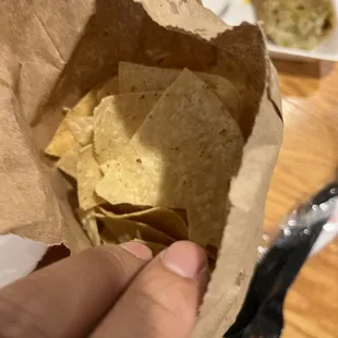 Bag of chips with nacho cheese