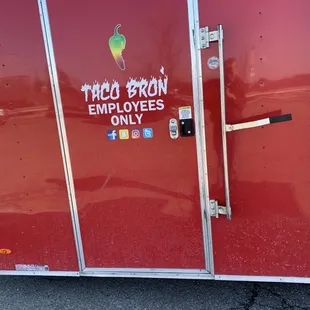 a taco bron employee&apos;s trailer