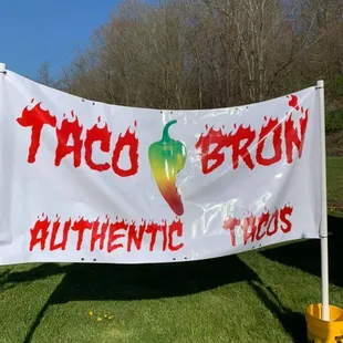 a taco bron banner