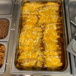 a tray of enchiladas
