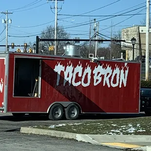 a red food truck