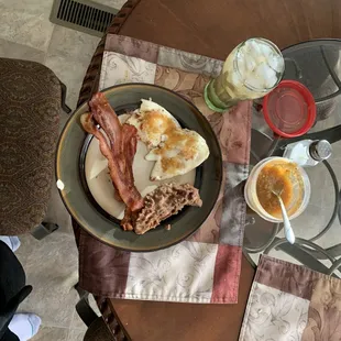 a plate of food on a table