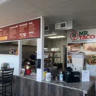 the inside of a restaurant