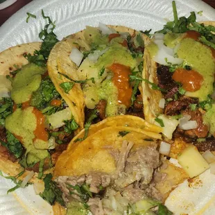 Al pastor is a plus!! As well ad this other meat I forgot the name of.