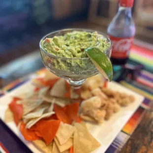 guacamole and chips