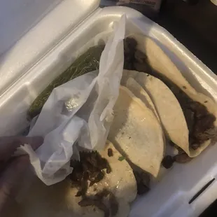 Very little meat in tacos