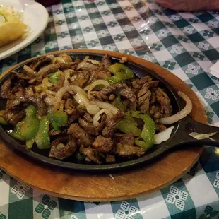 Beef Fajitas for one person.