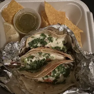 3 steak tacos