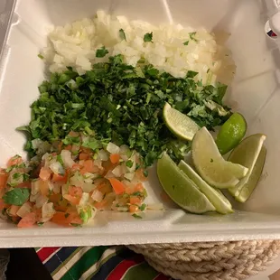 Put all the toppings on the side for us with out to-go order! Thanks Mr. Taco Loco!