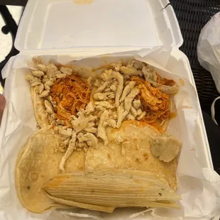 Chipotle chicken "tacos" and chicken "tacos"