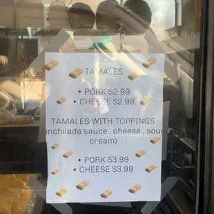 a sign in the window of a restaurant