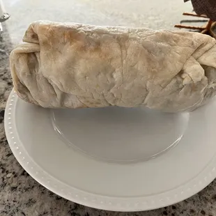 Breakfast burrito - bigger then the plate